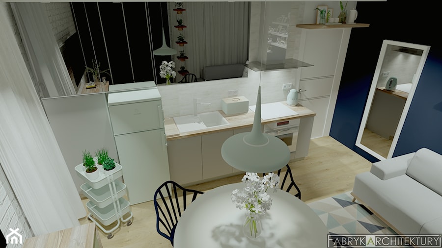 Kuchnia w salonie - zdjęcie od Fabryka Architektury Ewa Czerwińska