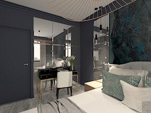 Klimatyczna sypialnia - Średnia czarna sypialnia, styl nowoczesny - zdjęcie od AS studio