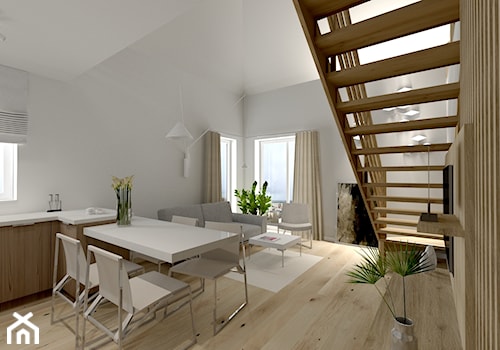 Apartament z antresolą - Jadalnia, styl nowoczesny - zdjęcie od AS studio