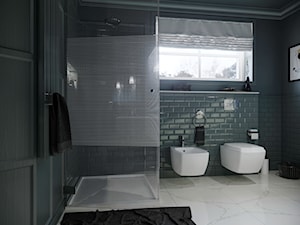 projekt łazienki w stylu klasycznym i glamour - Średnia łazienka z oknem, styl tradycyjny - zdjęcie od archwiz-ok
