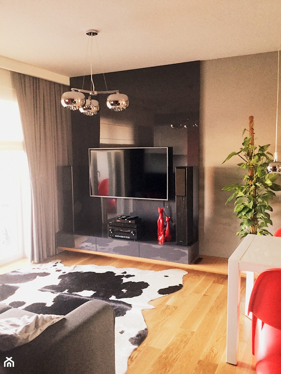 Mieszkanie Agnieszki, Tomka i Oliwii - 71 m2 - Warszawa - Salon, styl nowoczesny - zdjęcie od Aylala