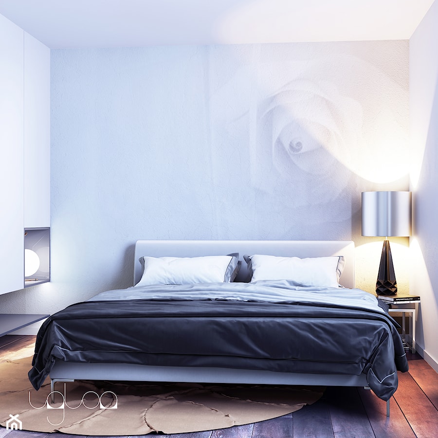 Romantyczna sypialnia z białą różą - zdjęcie od igloo studio