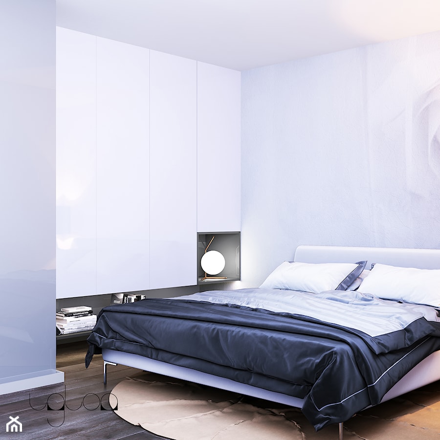Romantyczna sypialnia z białą różą - zdjęcie od igloo studio