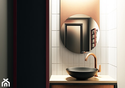 Industrialna łazienka z elementami miedzi - zdjęcie od igloo studio