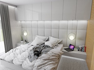 Sleeping beauty - Średnia sypialnia z balkonem / tarasem, styl nowoczesny - zdjęcie od MoonfieldStudio