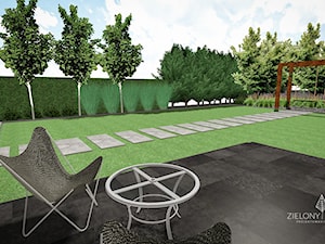 Nowoczesny ogród z elementami corten - Ogród, styl nowoczesny - zdjęcie od ZIELONY BARDZO