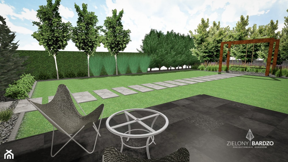 Nowoczesny ogród z elementami corten - Ogród, styl nowoczesny - zdjęcie od ZIELONY BARDZO - Homebook
