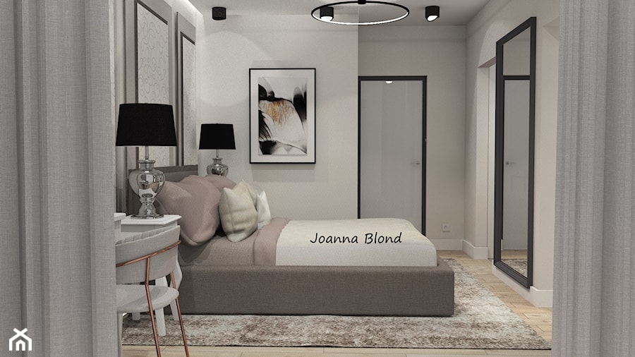 Luksusowa sypialnia w beżach - zdjęcie od Studio Projektowe Joanna Blond