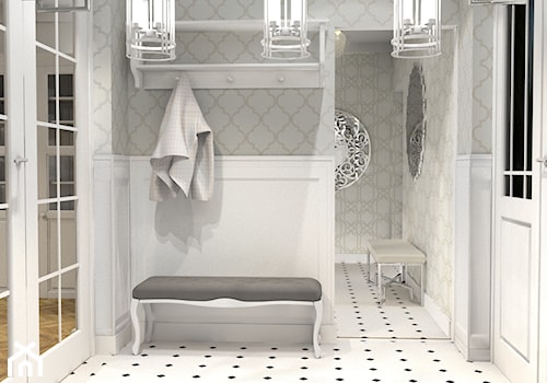 Luksusowy hol w bieli - zdjęcie od Studio Projektowe Joanna Blond
