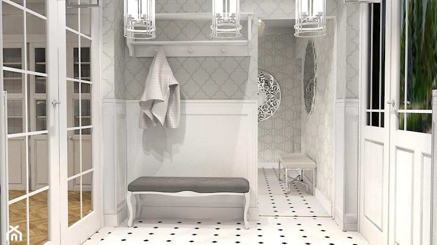 Luksusowy hol w bieli - zdjęcie od Studio Projektowe Joanna Blond