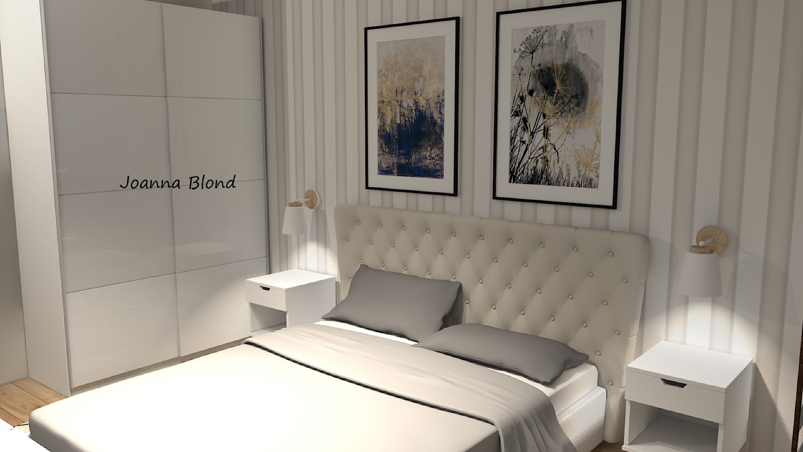 Sypialnia w paski - zdjęcie od Studio Projektowe Joanna Blond - Homebook