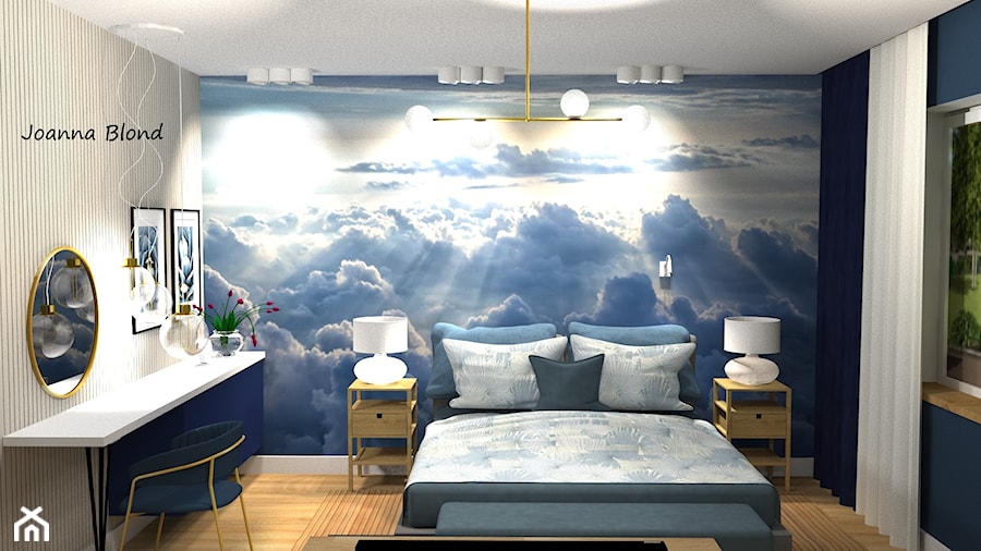 Sypialnia w niebie - zdjęcie od Studio Projektowe Joanna Blond