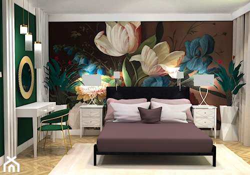 Sypialnia w kwiatach - zdjęcie od Studio Projektowe Joanna Blond