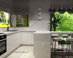Luksusowa kuchnia w marmurze i bieli - zdjęcie od Studio Projektowe Joanna Blond - Homebook