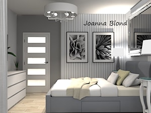 Sypialnia w szarości i bieli - zdjęcie od Studio Projektowe Joanna Blond