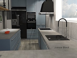 Kuchnia w kolorach niebieskich i betonach - zdjęcie od Studio Projektowe Joanna Blond