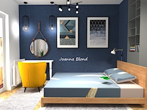 Sypialnia w granacie - zdjęcie od Studio Projektowe Joanna Blond