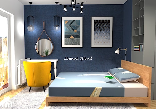 Sypialnia w granacie - zdjęcie od Studio Projektowe Joanna Blond