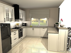 Wizualizacje 3D - Kuchnia, styl skandynawski - zdjęcie od BasiaProjekt