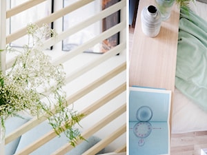 Mieszkanie Zajezdnia Wrzeszcz - Mała biała sypialnia, styl skandynawski - zdjęcie od Kowalczyk Gajda Studio Projektowe