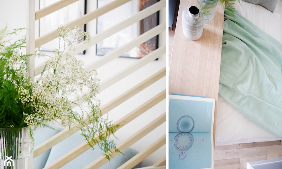 Mieszkanie Zajezdnia Wrzeszcz - Mała biała sypialnia, styl skandynawski - zdjęcie od Kowalczyk Gajda Studio Projektowe