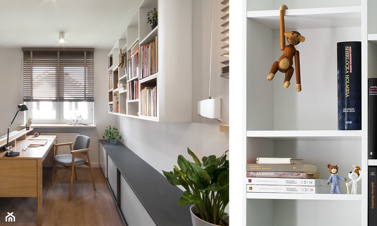 Mieszkanie Gdynia Chwarzno - Biuro, styl nowoczesny - zdjęcie od Kowalczyk Gajda Studio Projektowe - Homebook