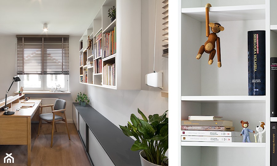 Mieszkanie Gdynia Chwarzno - Biuro, styl nowoczesny - zdjęcie od Kowalczyk Gajda Studio Projektowe