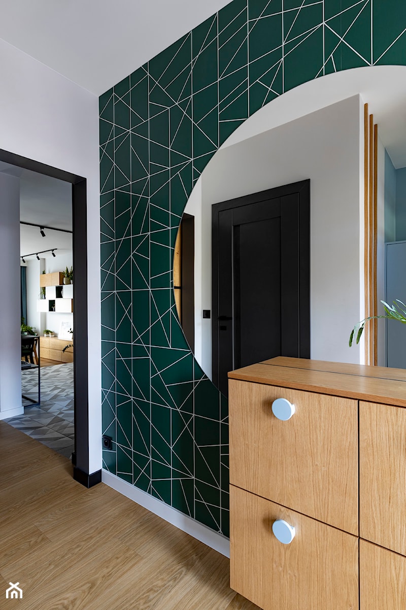 Zielony dom w Gdyni - Hol / przedpokój, styl nowoczesny - zdjęcie od Kowalczyk Gajda Studio Projektowe