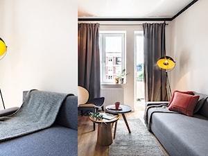 Mieszkanie Gdańsk Śródmieście - Średni biały salon, styl nowoczesny - zdjęcie od Kowalczyk Gajda Studio Projektowe