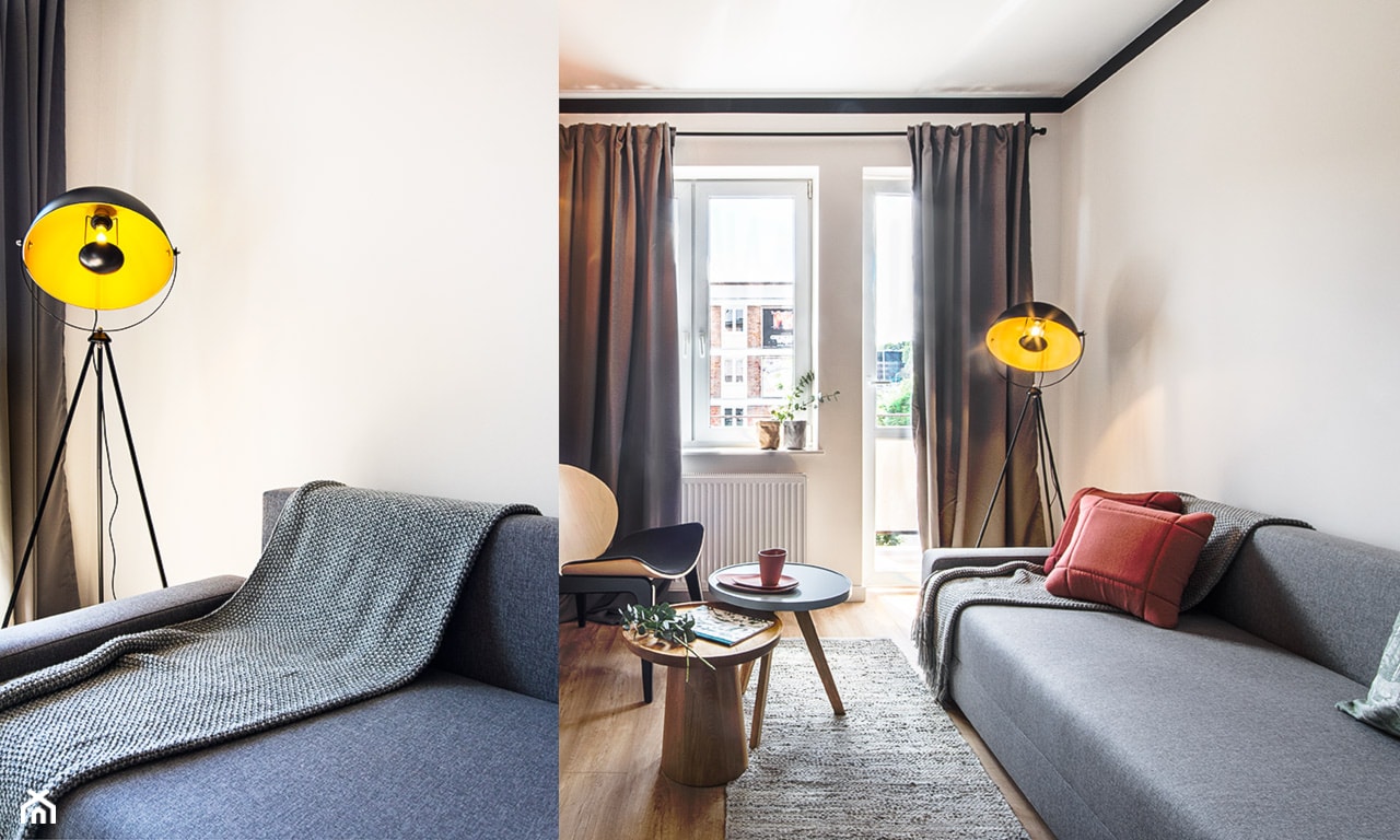 Mieszkanie Gdańsk Śródmieście - Średni biały salon, styl nowoczesny - zdjęcie od Kowalczyk Gajda Studio Projektowe - Homebook