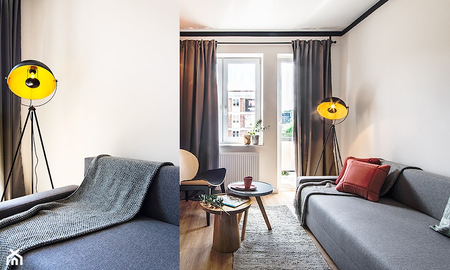 Mieszkanie Gdańsk Śródmieście - Średni biały salon, styl nowoczesny - zdjęcie od Kowalczyk Gajda Studio Projektowe