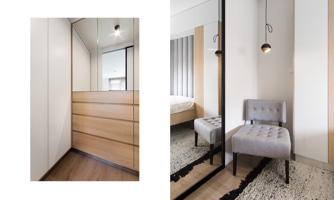 Mieszkanie Gdynia Chwarzno - Garderoba, styl nowoczesny - zdjęcie od Kowalczyk Gajda Studio Projektowe - Homebook