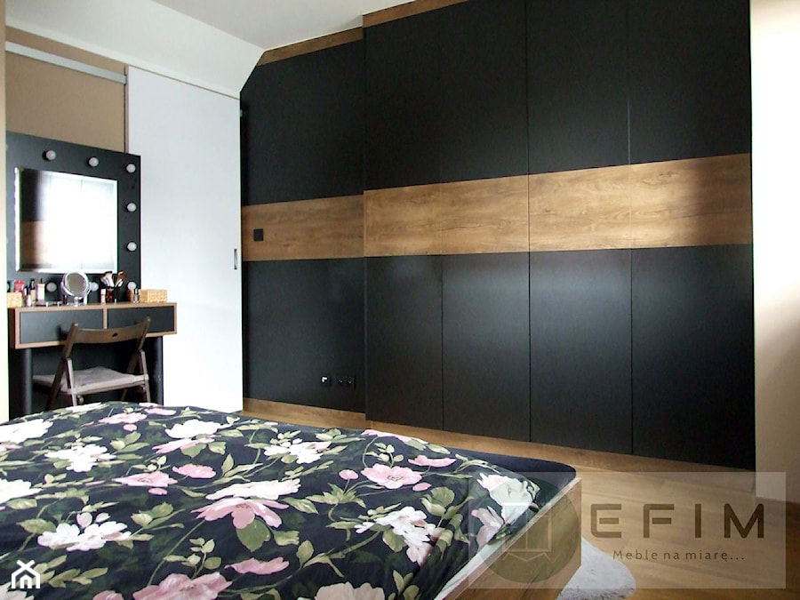 Komplet mebli do sypialni : szafa, łóżko i toaletka - zdjęcie od EFIM_meble na miarę