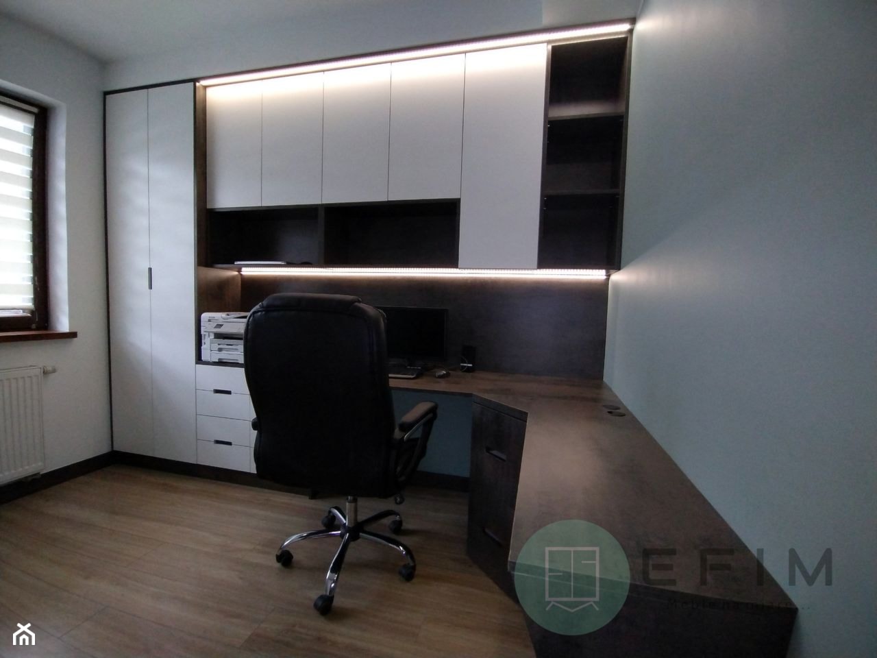 przestrzeń biurowa w domu - zdjęcie od EFIM_meble na miarę - Homebook