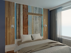 Elementy drewna w sypialni - zdjęcie od MGArchitekci.pl