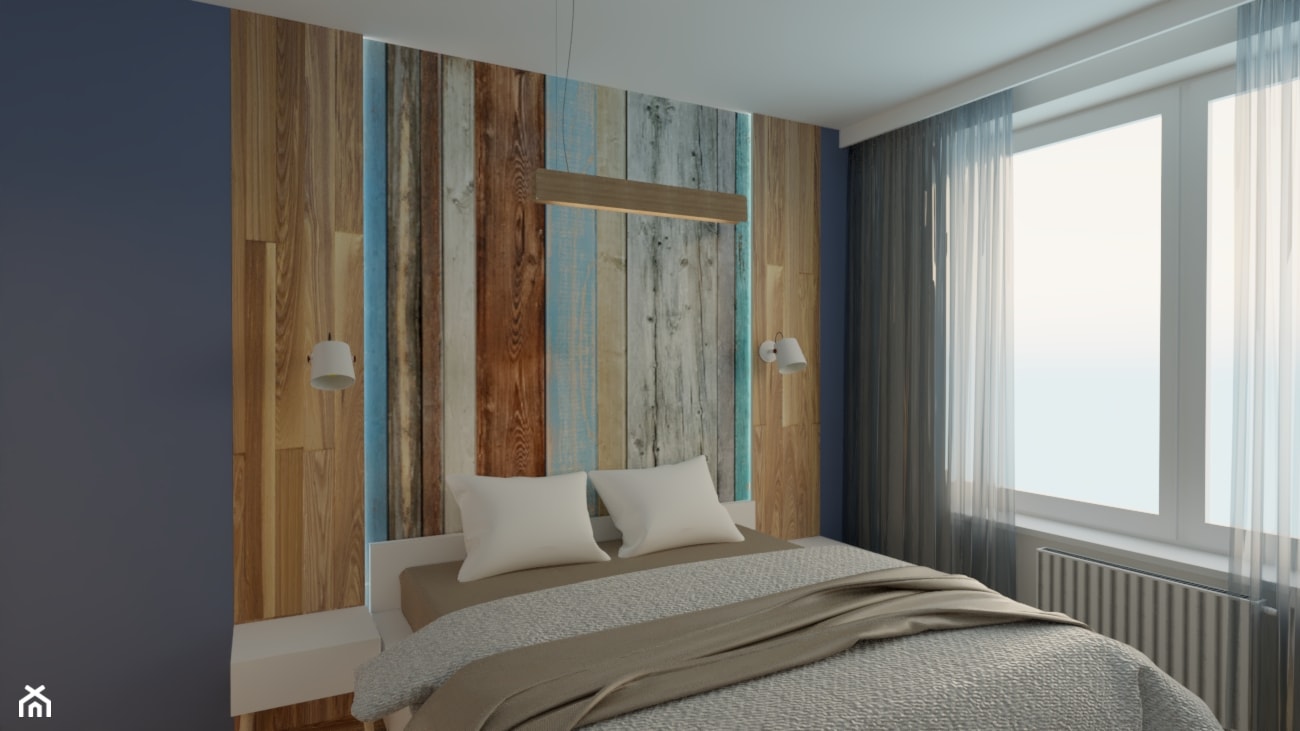 Elementy drewna w sypialni - zdjęcie od MGArchitekci.pl - Homebook