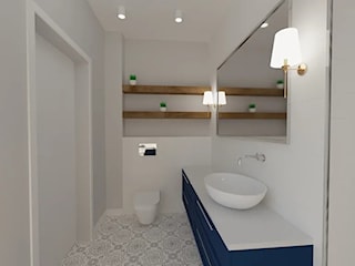 Łazienka Granatowa – aranżacja pomieszczenia