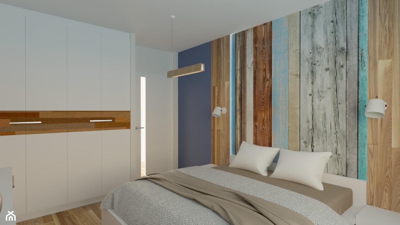 Elementy drewna w sypialni - zdjęcie od MGArchitekci.pl - Homebook