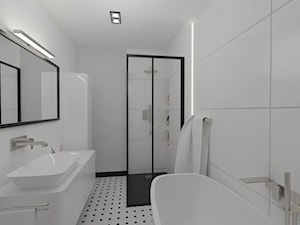 Łazienka w przedwojennym klimacie – aranżacja pomieszczenia - zdjęcie od MGArchitekci.pl