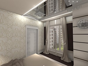 Apartament Glamour w Lublinie - Mała szara sypialnia, styl glamour - zdjęcie od Piękne Wnętrza Agata i Waldemar Smolińscy