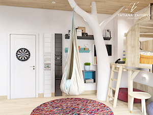 Dom w style boho. - Średni biały pokój dziecka dla dziecka dla nastolatka dla chłopca dla dziewczynki - zdjęcie od tz-interior.com