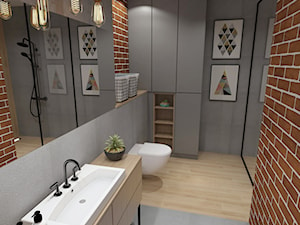 Łazienka w stylu industrialnym - Średnia bez okna z punktowym oświetleniem łazienka, styl industrialny - zdjęcie od Architekt Katarzyna Szewczyk