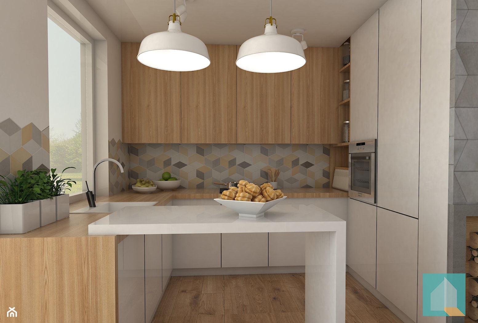 Kuchnia w domu typu bliźniak - zdjęcie od Załęska projektowanie wnętrz - Homebook