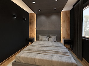 Sypialnia dla mężczyzny - zdjęcie od Załęska projektowanie wnętrz