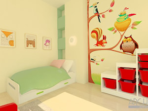 Wnętrze domu jednorodzinnego - Średni biały pokój dziecka dla dziecka dla nastolatka dla dziewczynki, styl nowoczesny - zdjęcie od ARCHITERRA
