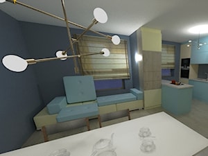 Projekt wnętrza koncepcja salon otwarty na kuchnię