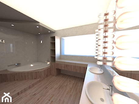 Aranżacje wnętrz - Łazienka: projekt łazienki z nowoczesnym oświetleniem - Veles Interior. Przeglądaj, dodawaj i zapisuj najlepsze zdjęcia, pomysły i inspiracje designerskie. W bazie mamy już prawie milion fotografii!