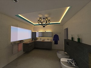projekt łazienki z sufitem napinanym - zdjęcie od Veles Interior