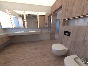 łazienka w drewnie - zdjęcie od Veles Interior