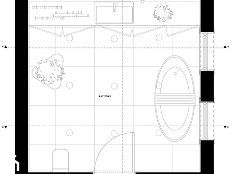 Aranżacje wnętrz - Łazienka: Łazienka w kamienicy - Rzut - Pracownia Architektury Alicja Sawicka. Przeglądaj, dodawaj i zapisuj najlepsze zdjęcia, pomysły i inspiracje designerskie. W bazie mamy już prawie milion fotografii!